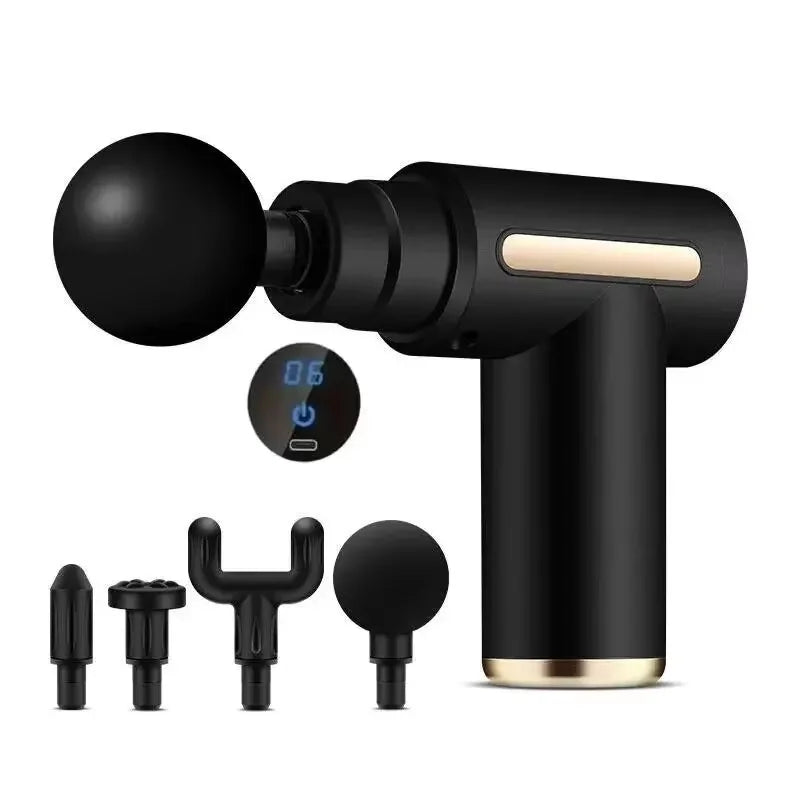 USB Rechargeable Portable Fascia Gun 6-Speed Handheld Slapping Massager for Body Back Neck Legs - Massage Relaxation Tool