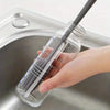 Silicone Milk Bottle Brush Cup Scrubber Glass Cleaner Kitchen Cleaning Tool Long Handle Drink Bottle Glass Cup Cleaning Brush