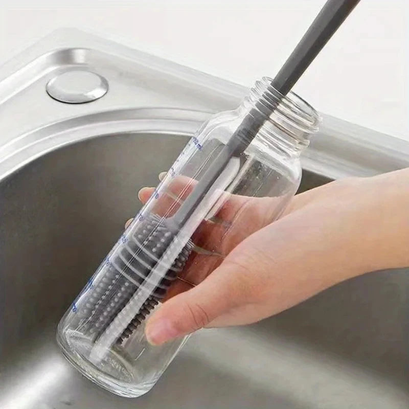 Silicone Bottle Brush – Long Handle Cup & Glass Cleaner for Kitchen