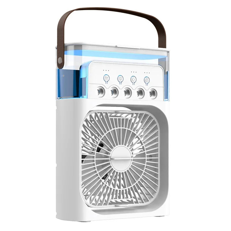 Portable 3-in-1 Air Cooler Fan – Spray Humidifier, LED Night Light, Timer