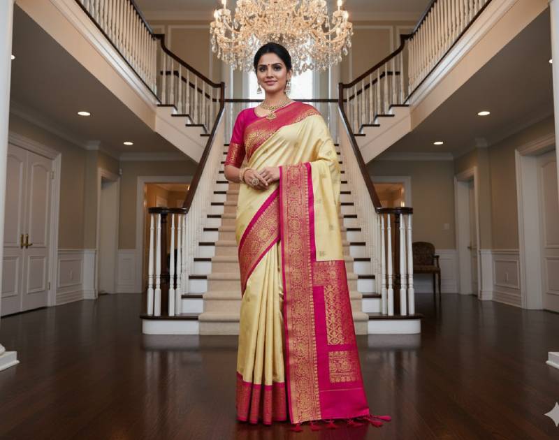 Gadwal Saree – Katan Silk Material Sorrell Brown. Factory Price - Save $44