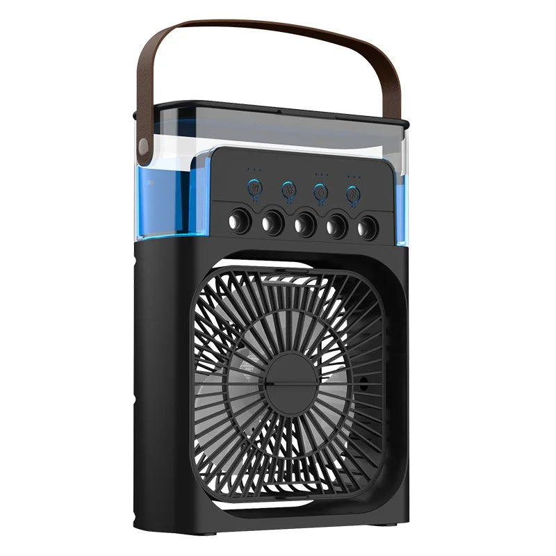 Portable 3-in-1 Air Cooler Fan – Spray Humidifier, LED Night Light, Timer