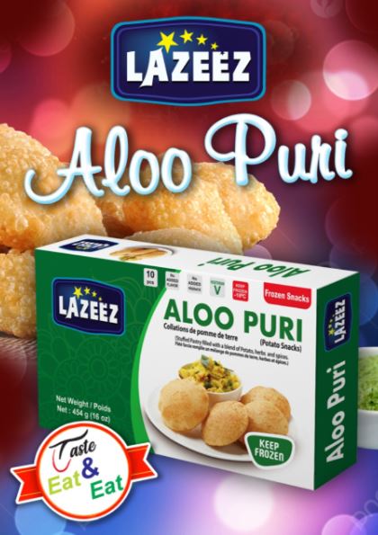 LAZEEZ Aloo Puri 454gms (10pcs)