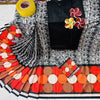 Chanderi Silk Saree with Digital Print Ash Color & Tassel – Includes Blouse Piece Save $15