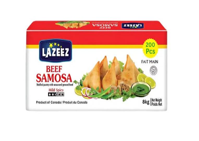 LAZEEZ Beef Samosa 300gms (10pcs) - Product of Canada