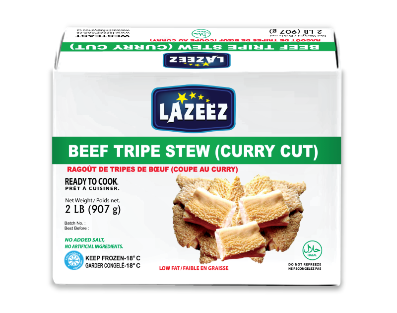 Lazeez Beef Tripe Stew 2LB (Curry Cut)
