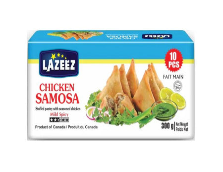 LAZEEZ Chicken Samosa 300gms (10pcs) -  Product of Canada