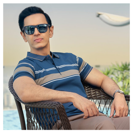 Premium Stripe Polo by RICHMAN