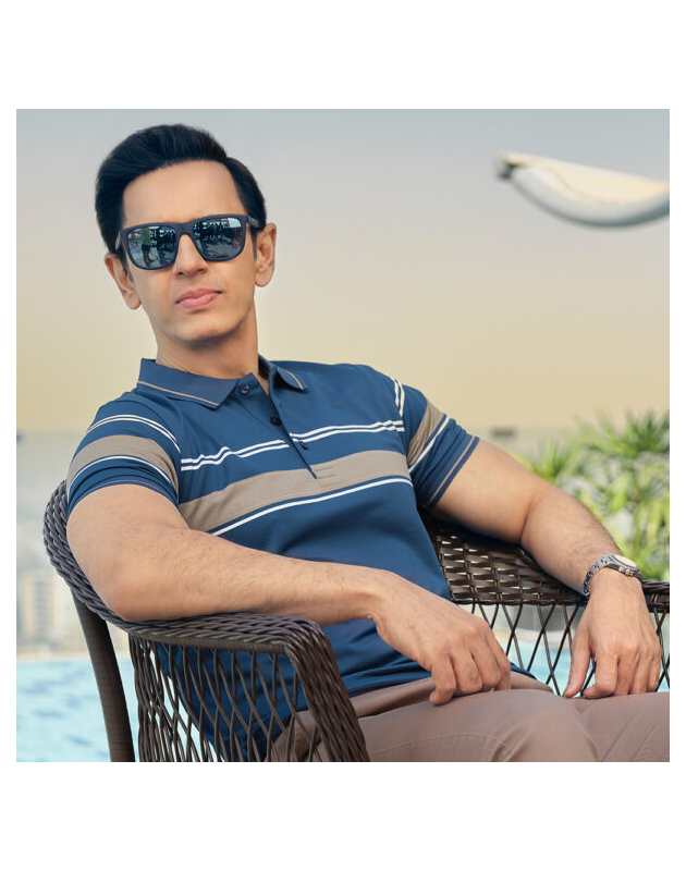 Premium Stripe Polo by RICHMAN