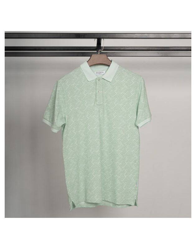 Richman Pastel Color Printed Half Sleeve Polo Shirt