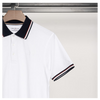 Richman White Color Solid Half Sleeve Polo Shirt