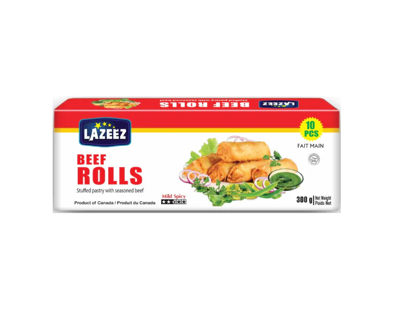 Lazeez Beef Spring Roll 300gm (10pcs) - Product of Canada