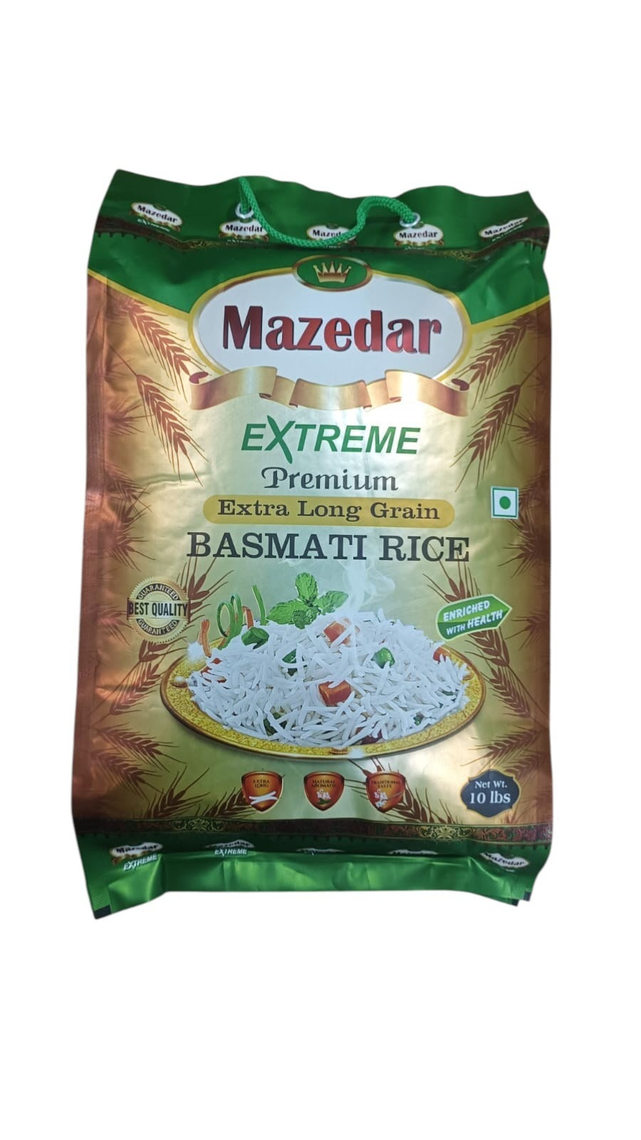MAZEDAR Steam Basmati Rice (1121) 10Lbs