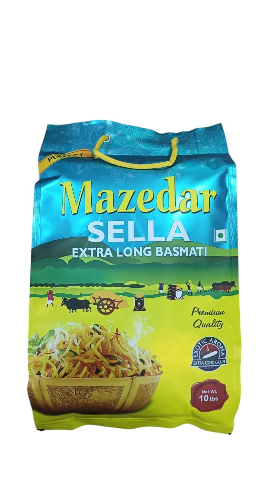 MAZEDAR Golden Sella Basmati Rice 10Lbs.