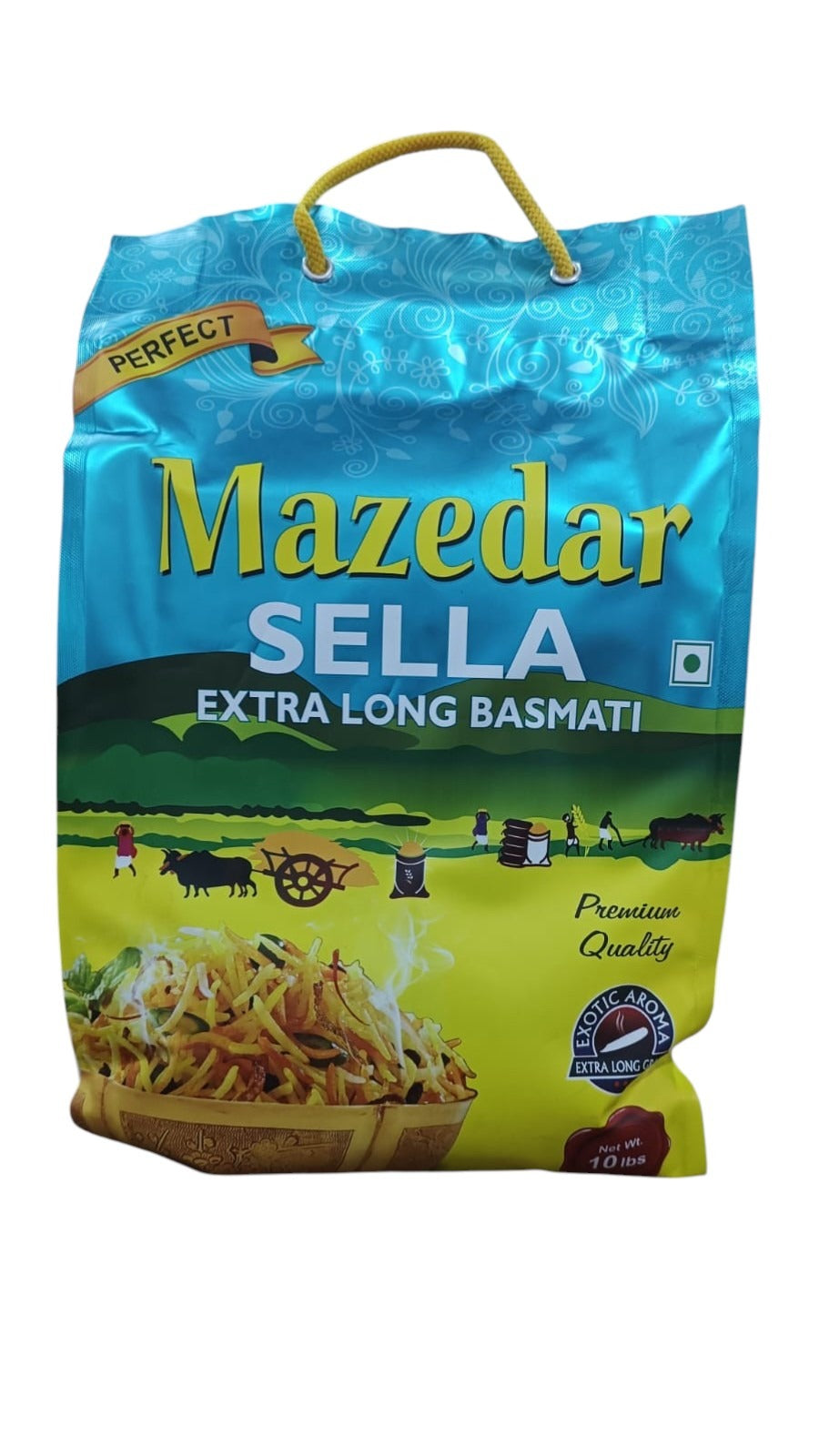 MAZEDAR Golden Sella Basmati Rice 10Lbs.