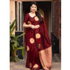 Premium Silk Saree Maroon Color – Apsan Screen Print Save $15