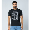 Black Printed Cotton T-Shirt