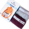 Men’s 2 Pack Cotton Boxers by RICHMAN (Grey &Maroon)
