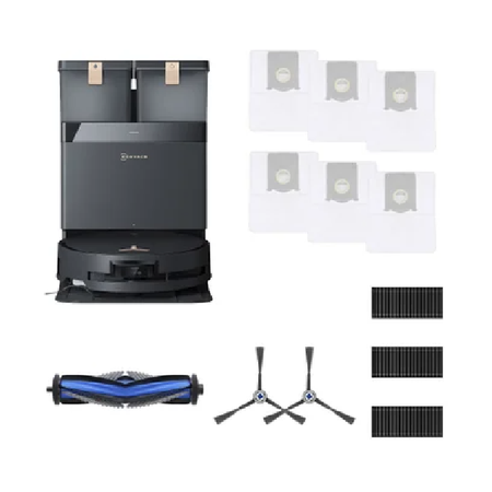 Online Only Ecovacs X8 PRO OMNI CARE Robot Vacuum and Instant Self-Washing Roller Mop Bundle