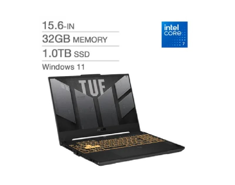 ASUS TUF Gaming F15 15.6-in Gaming Laptop, Intel Core i7-13620H – 32GB RAM, 1TB SSD, 8GB NVIDIA GeForce RTX 4060