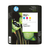 HP 952XL Cyan, Magenta and Yellow High Yield Original Ink Cartridges (N9K30BN) Combo pack