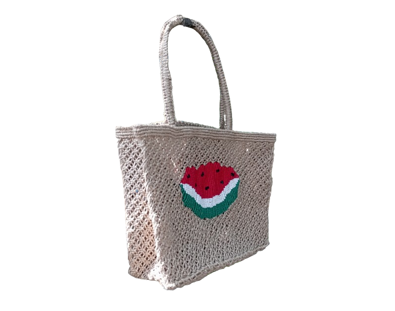 Watermelon Macrame Bag
