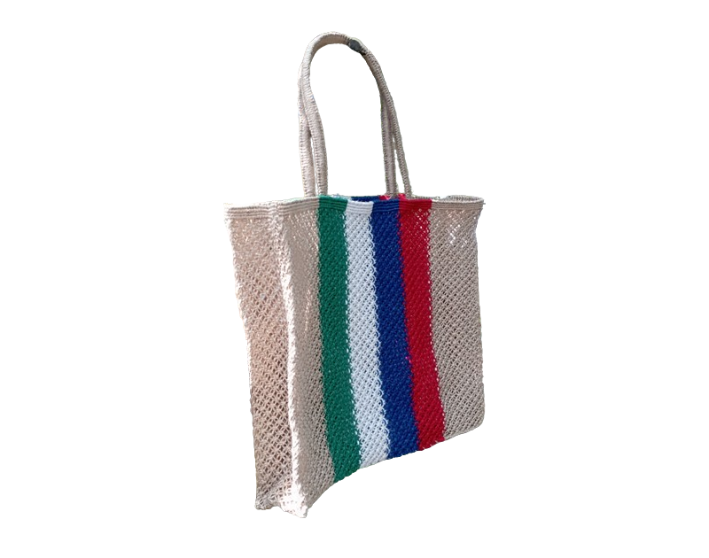 Stripe Macrame Bag