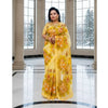 Muslin Saree with Floral Hand Painting, Cord Piping & Tassel Pallu. Factory Price - Save $112