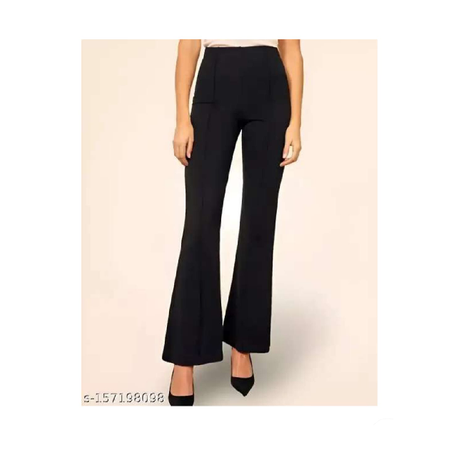 Maheshvi Casual Polyester Blend Black  Pant (38"Inches)