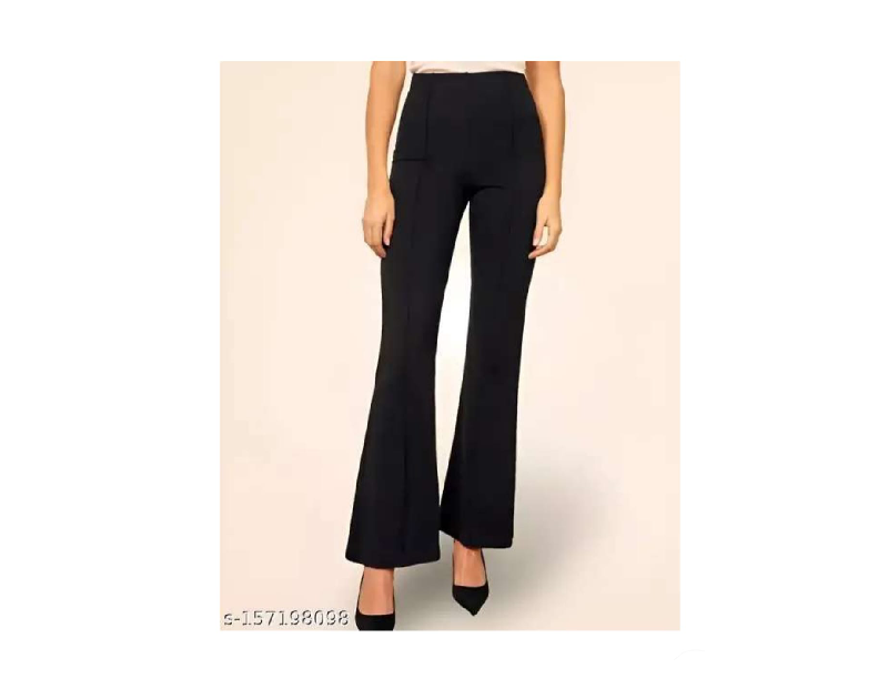 Maheshvi Casual Polyester Blend Black  Pant (38"Inches)