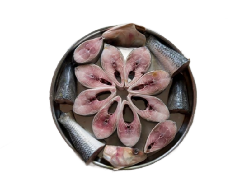 Hilsha Myanmar Net Wt 5LB. Gross Wt was 5.8LB. Professionally Cut & Clean (Ready to Cook)