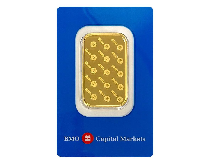 Gold 1 oz Bank Of Montreal .9999 Bar