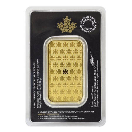 Gold 1 oz Royal Canadian Mint Bar .9999