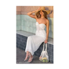 Jacqulin white Strapless Top