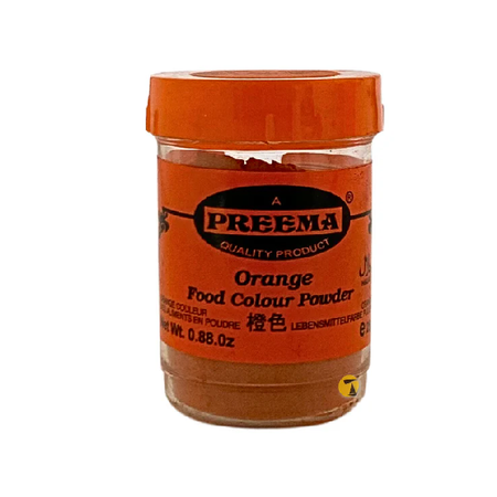 Preema Deep Orange Food Colour 12 X 25g