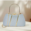 Latest stylist silver clutch for girl and  women - Party wear Clutch - Bridal Clutch