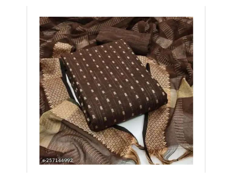 Sara s women "Cotton Suits & Dress  Material'' ''Cotton Blend Salwar Suit Material Self Design'' ''Salwar Suit With Dupatta For Women''  ''Party Wear Suit Material''