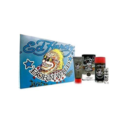 Ed Hardy Born Wild Eau De Parfum gift set 100ml
