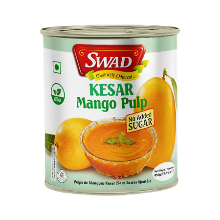 Swad Kesar Mango Pulp Natural (No Added Sugar) 850g