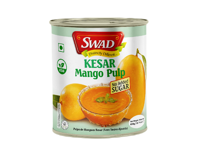 Swad Kesar Mango Pulp Natural (No Added Sugar) 850g