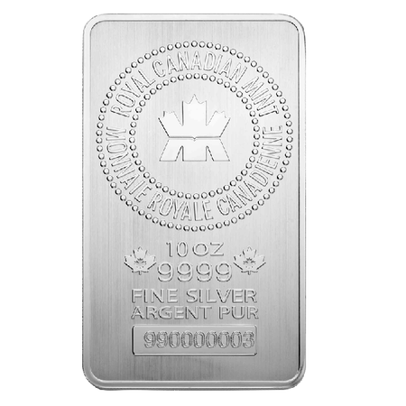 10 oz Silver Royal Canadian Mint Bar