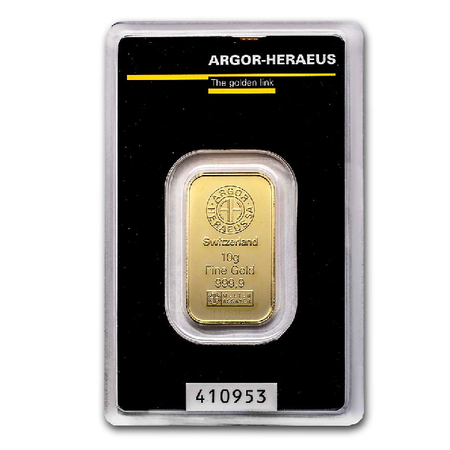10 Gram Argor Heraeus Swiss Bar