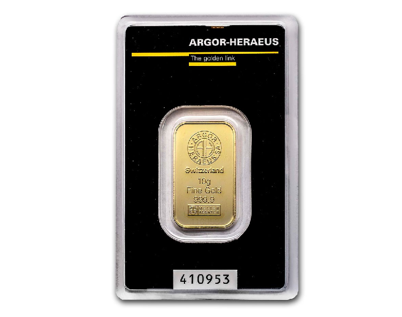 10 Gram Argor Heraeus Swiss Bar