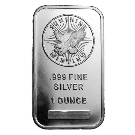 Silver 1 oz Sunshine Mint Bar