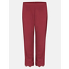 Red Embroidered Viscose Pant