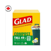 Glad Compost Tall 60 X 78cm 10bags 49L