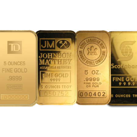 5 oz Gold Bar - Canadian Gold Bar