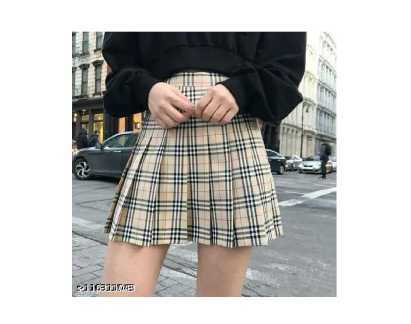 Caracola Girl High Waist Pleated Skirt  Short Skater Tennis Skirt Mini Skirt Women Pleated  Skirt for Girls Women Stylish Long Skirt for Women  Stylish Women's Above Knee Skirt