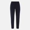 Dark Navy Blue Check Cotton Taaga Man Classic Fit Formal Trousers