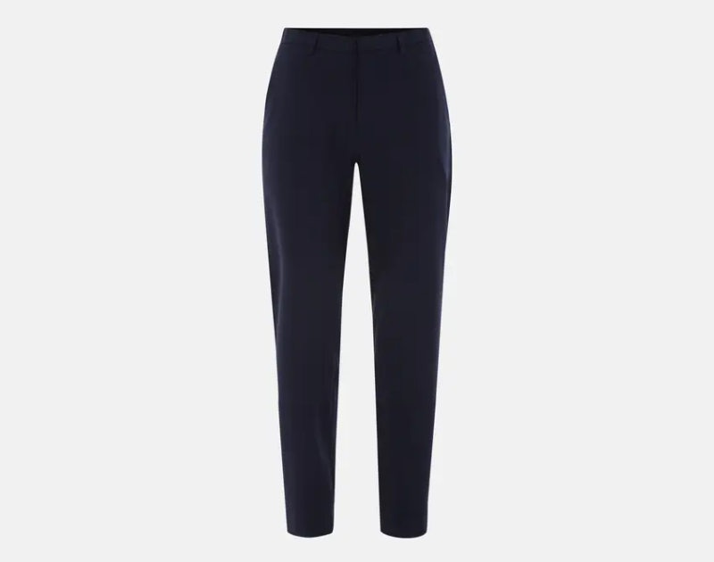 Dark Navy Blue Check Cotton Taaga Man Classic Fit Formal Trousers